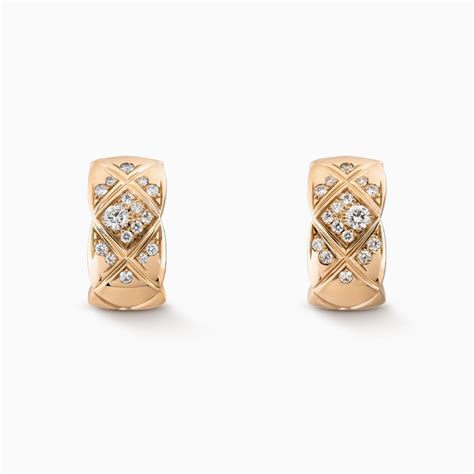 pendientes coco chanel|Coco Crush Earrings BEIGE GOLD & Diamond .